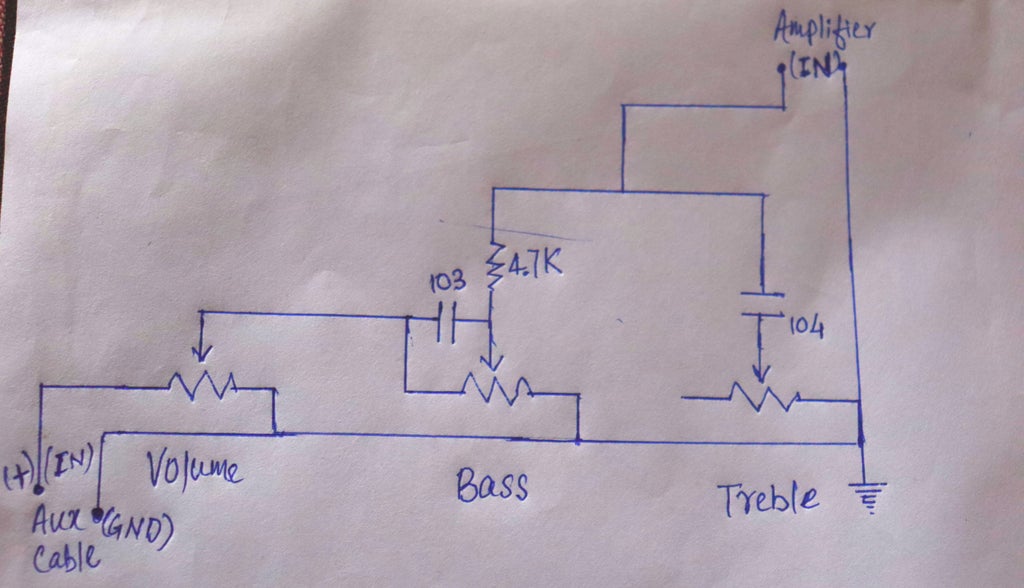 Volume, Bass and Treble Circuit in Audio Amplifier : 11 Steps - Instructables | Bass Treble Circuit Diagram 4558 | | Instructables