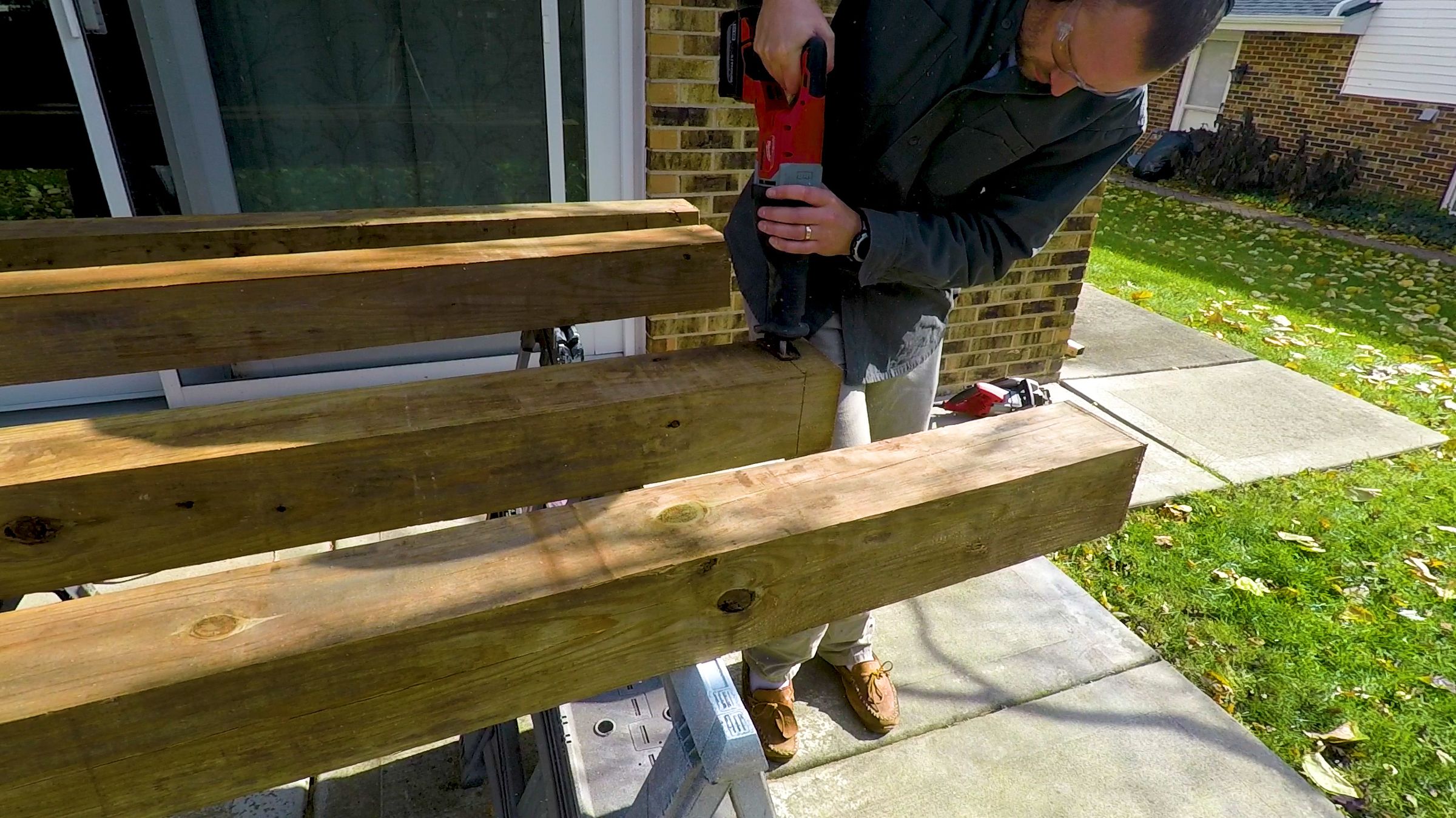 How to Build a Pergola on a Concrete Patio in Two Days 18 Steps (with