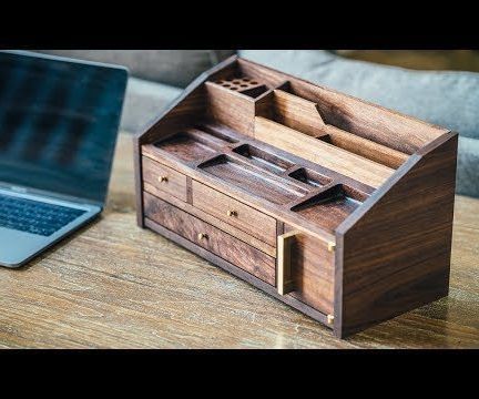 a mid-century inspired desk organizer DIY Project DIY Project Image