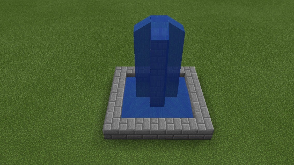 Basic Minecraft Water Fountain 4 Steps Instructables