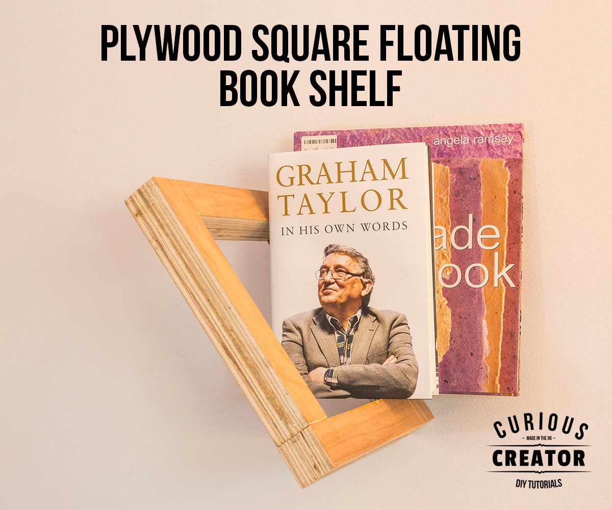 Plywood Square Floating Book Shelf