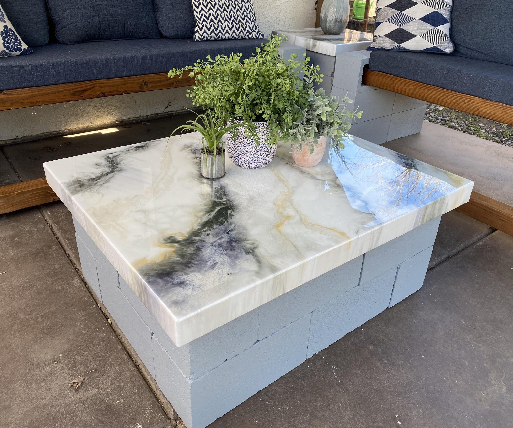 Cinderblock and Epoxy Patio Table 9 Steps (with Pictures) Instructables