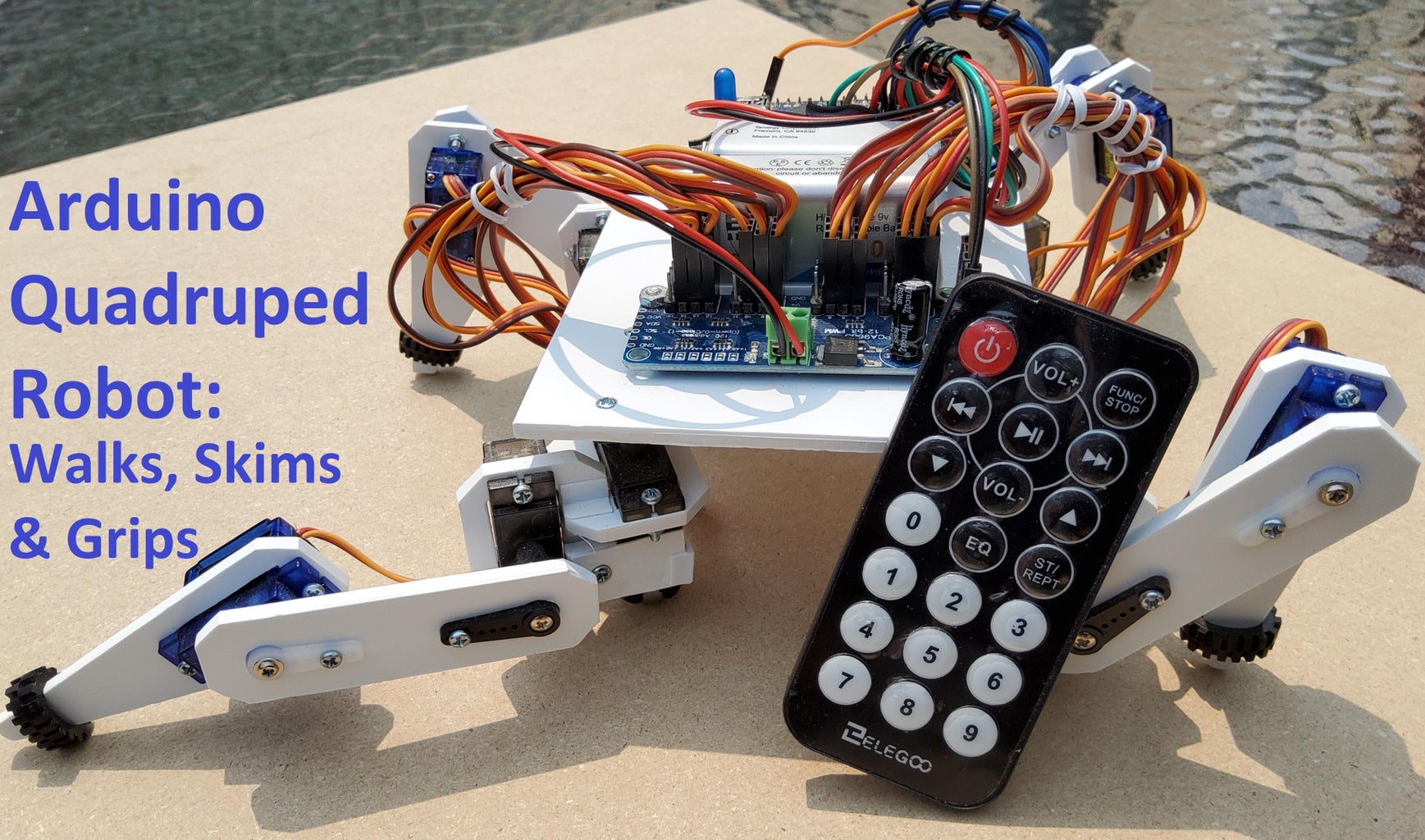 Arduino Quadruped Robot: Walks, Skims & Grips : 13 Steps (with Pictures ...