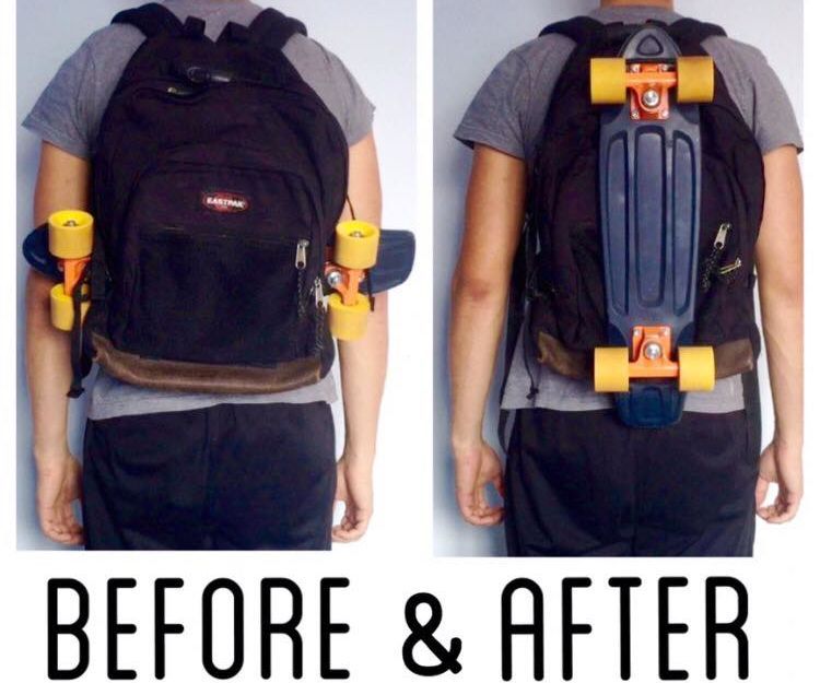 longboard backpack hook