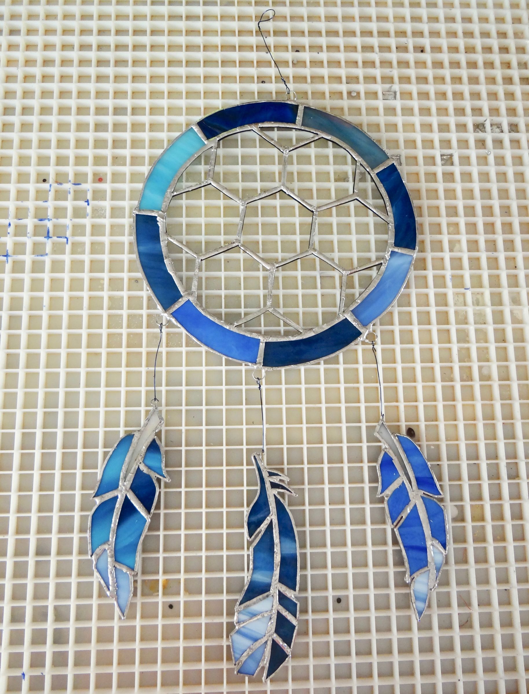 Stained Glass Blue Suncatcher 10 Steps With Pictures Instructables
