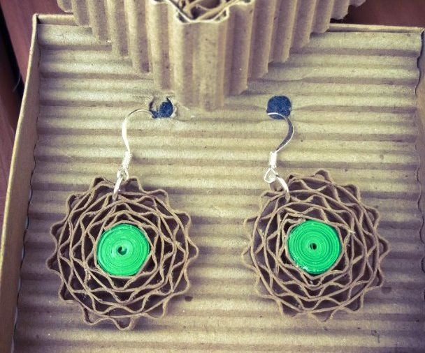Cardboard Earrings 6 Steps (with Pictures) Instructables