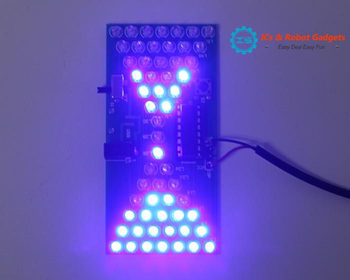 hourglass shape flashing led diy kits 8 steps instructables