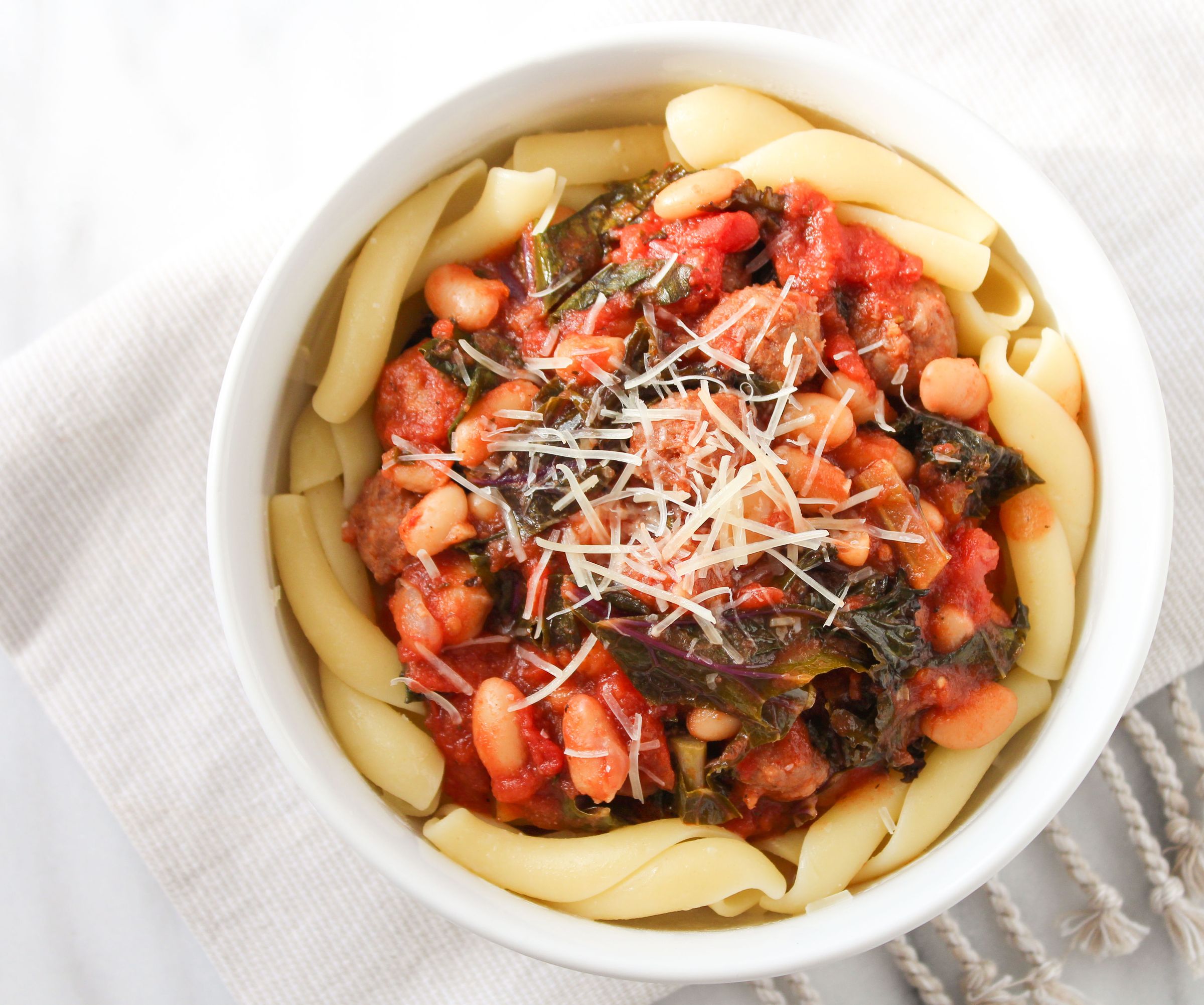 Italian Sausage, White Bean and Kale Pasta Sauce Recipe