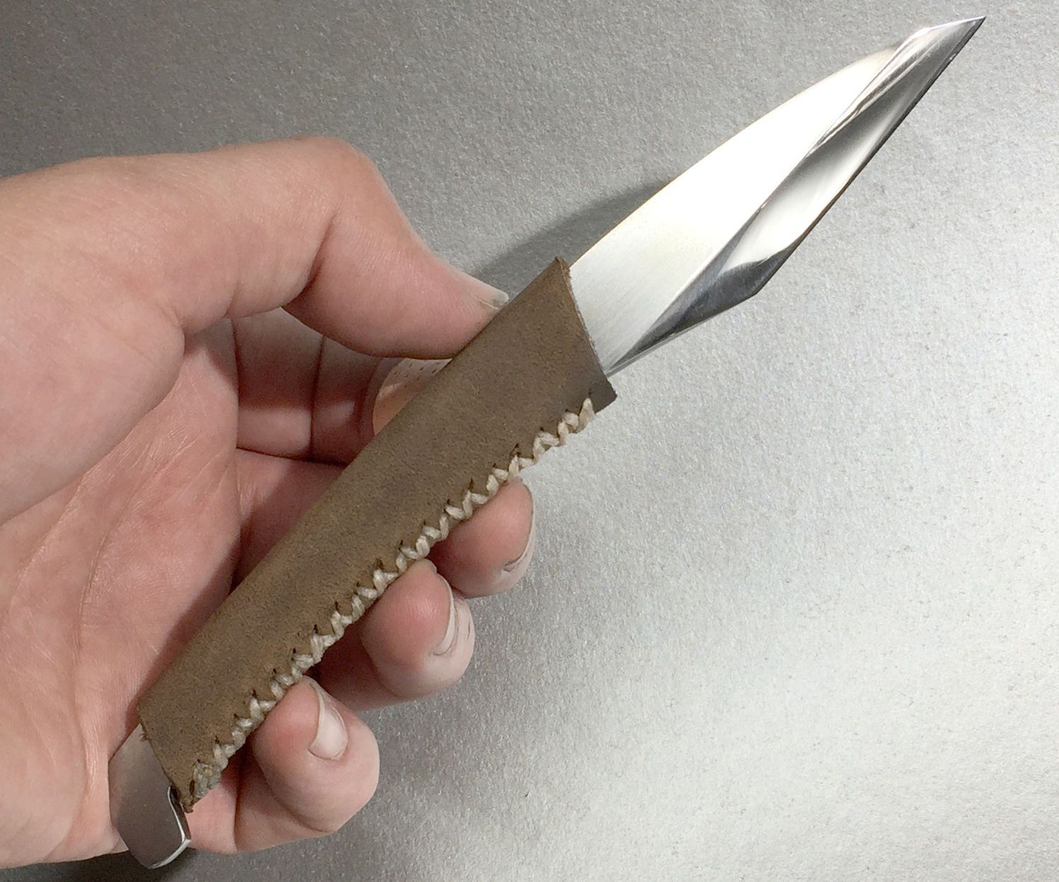 Step-by-step guide for kiridashi knife with leather handle DIY Project DIY project