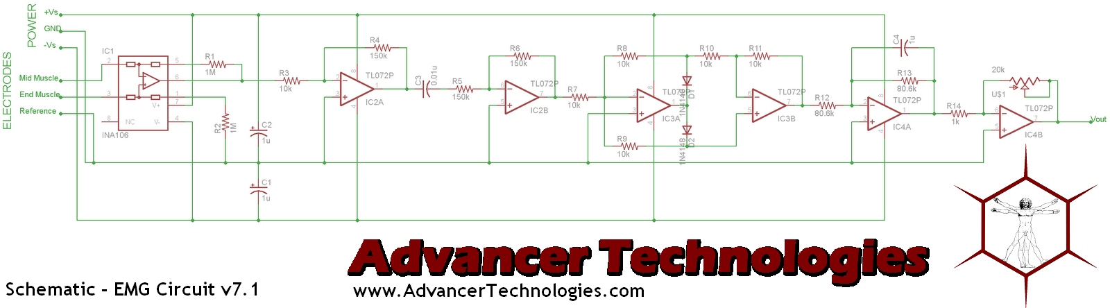 DIY Muscle Sensor / EMG Circuit for a Microcontroller : 13 Steps (with ...