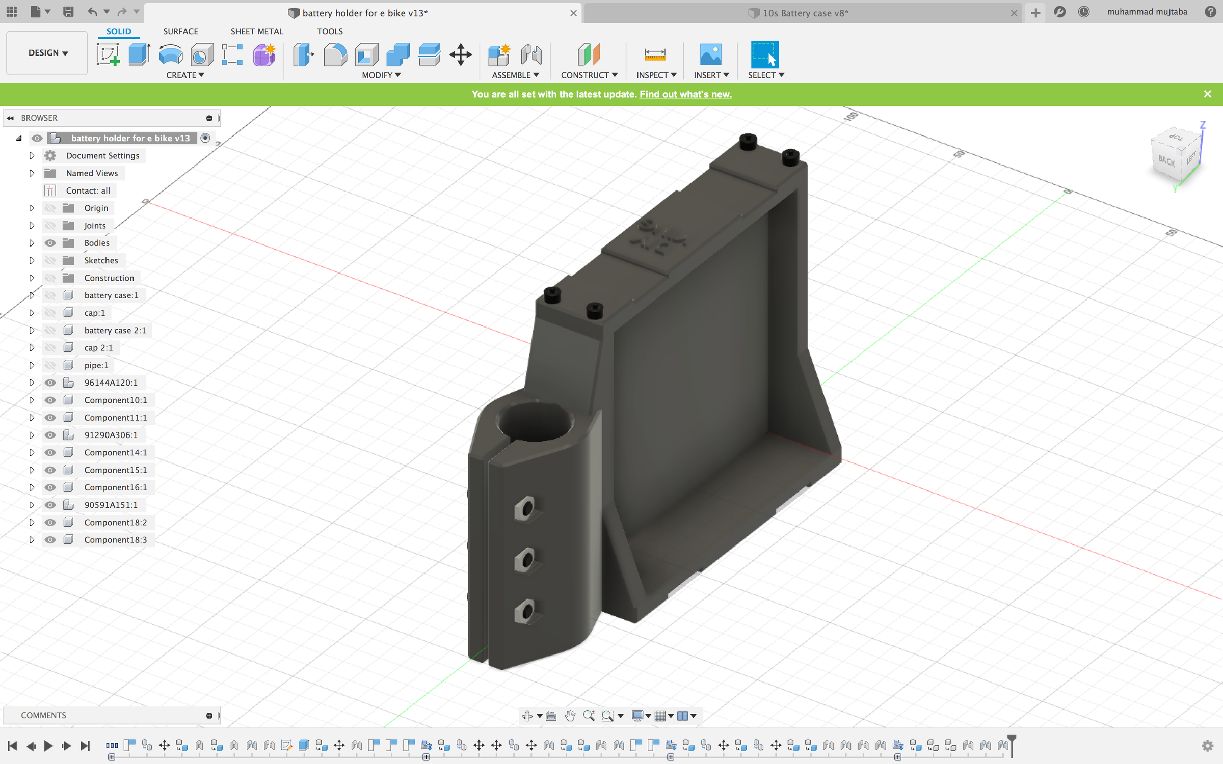 ebike battery enclosure