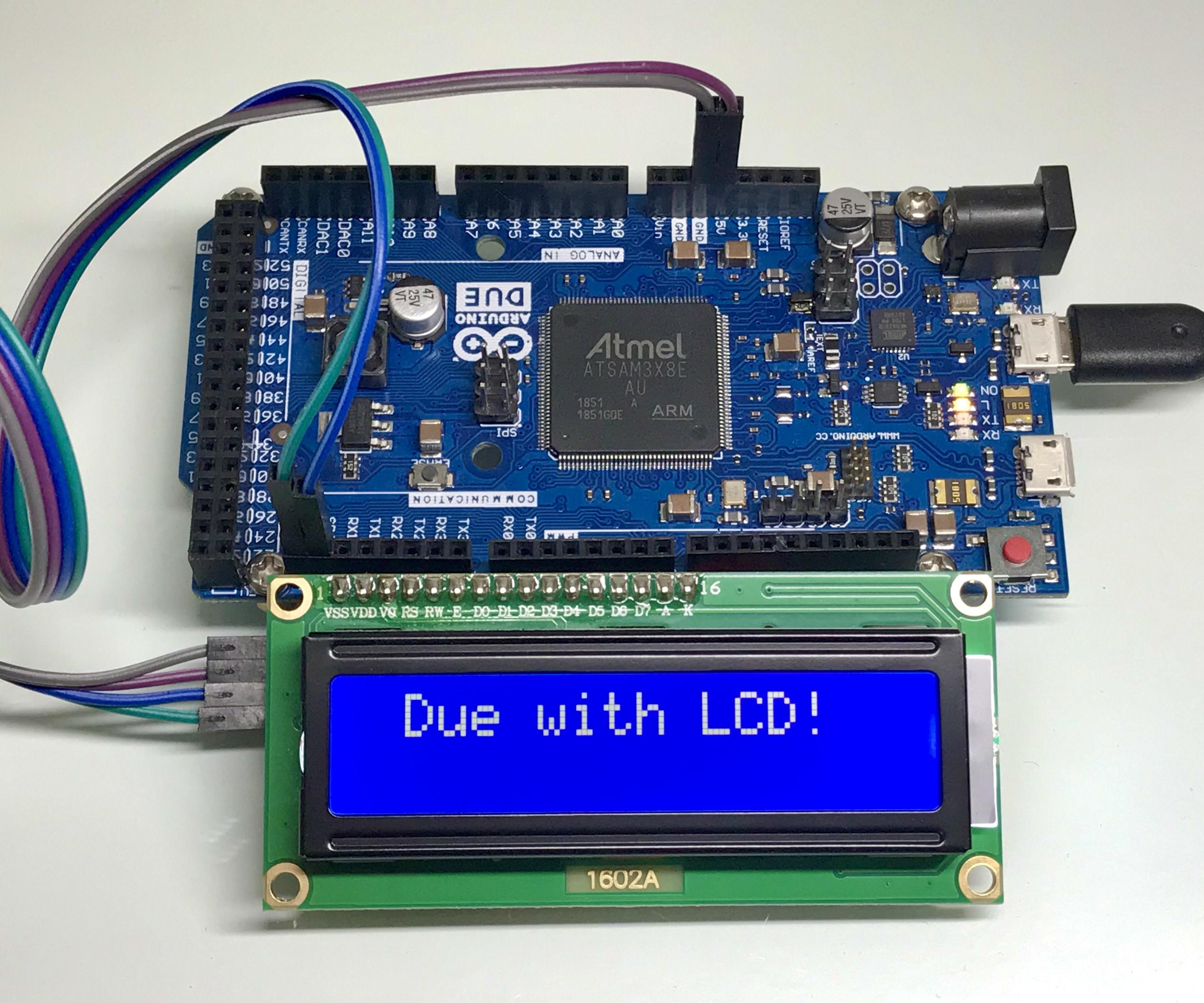 5v Lcd Display With Arduino Due 3 3v I2c 5 Steps Instructables