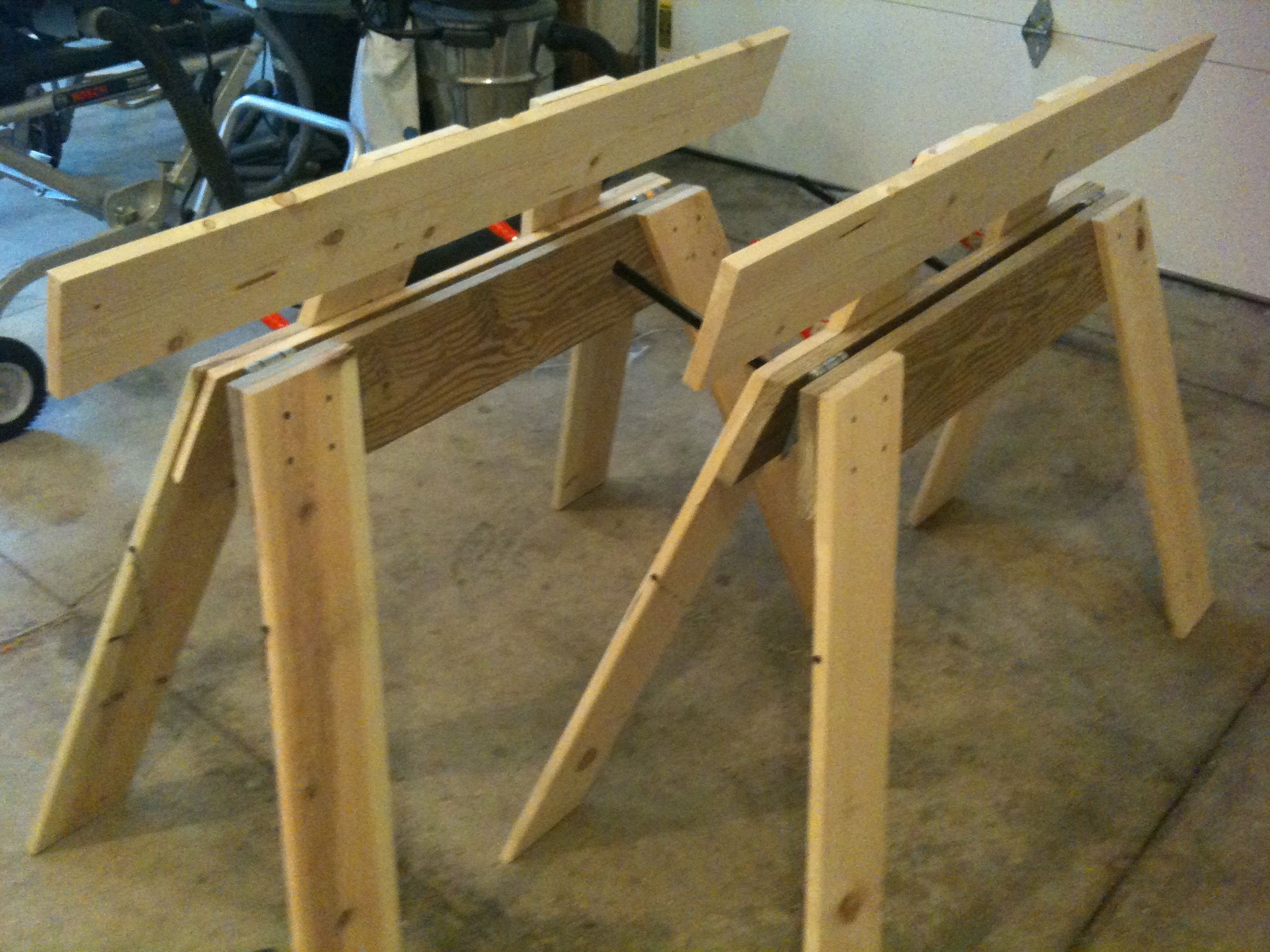 Awesome narrow sawhorse Folding Sawhorse Extensions 4 Steps With Pictures Instructables