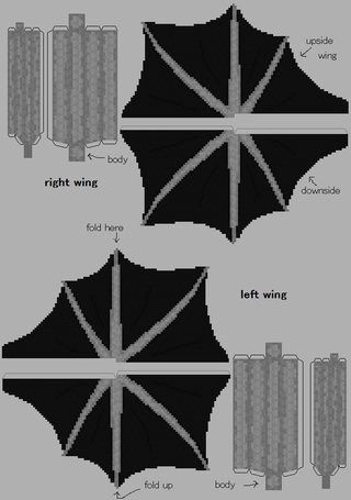 full size ender dragon papercraft fight