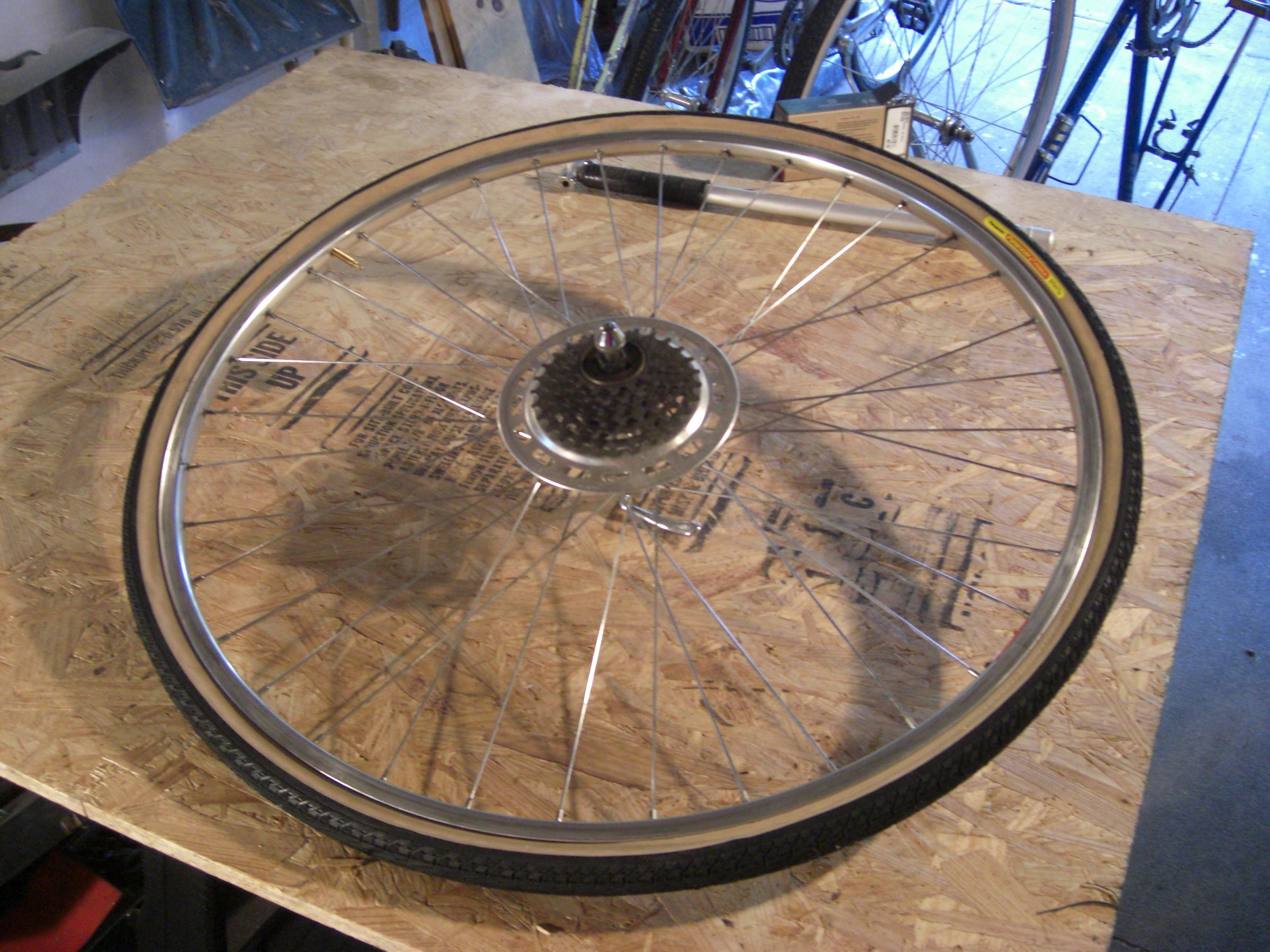 replacing bike tire and tube