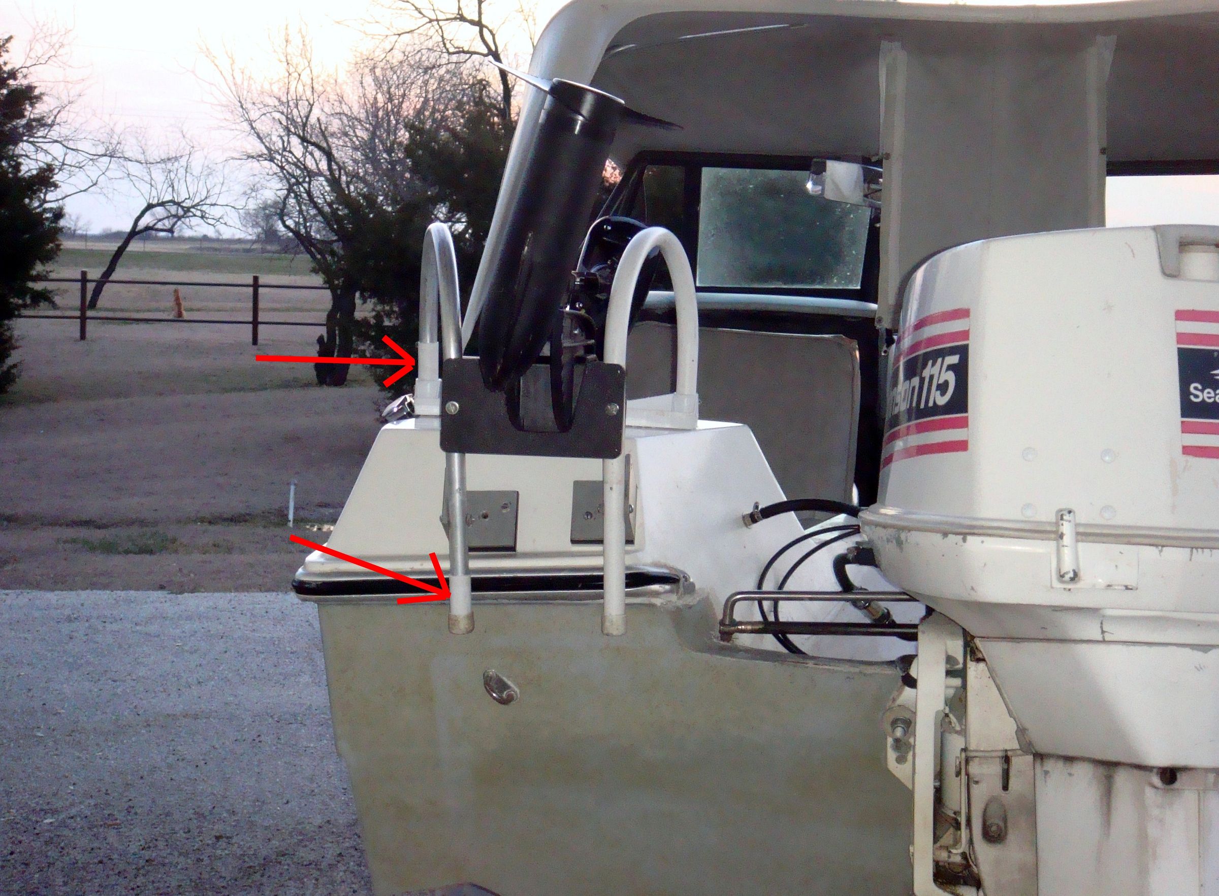 Make a Trolling Motor Mount From a Gunwale Hook Type Boarding Ladder