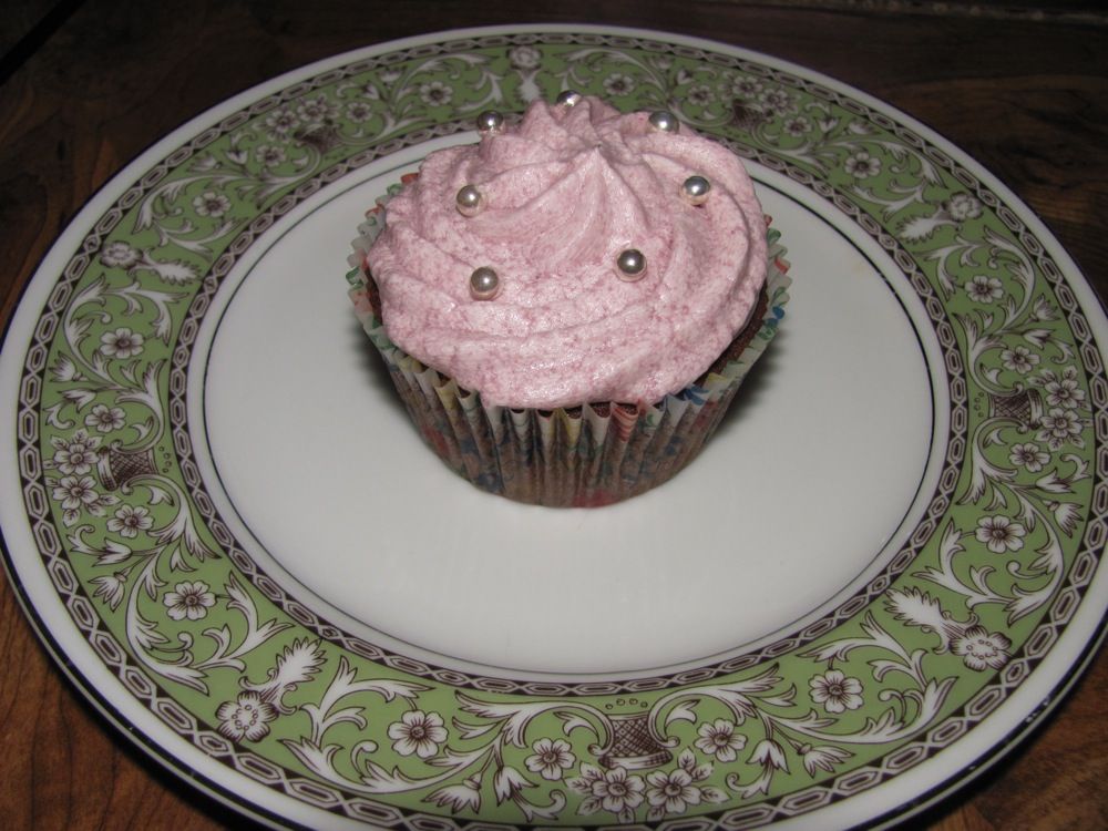 Chocolate Stress Relief Cupcakes With Blueberry Buttercream