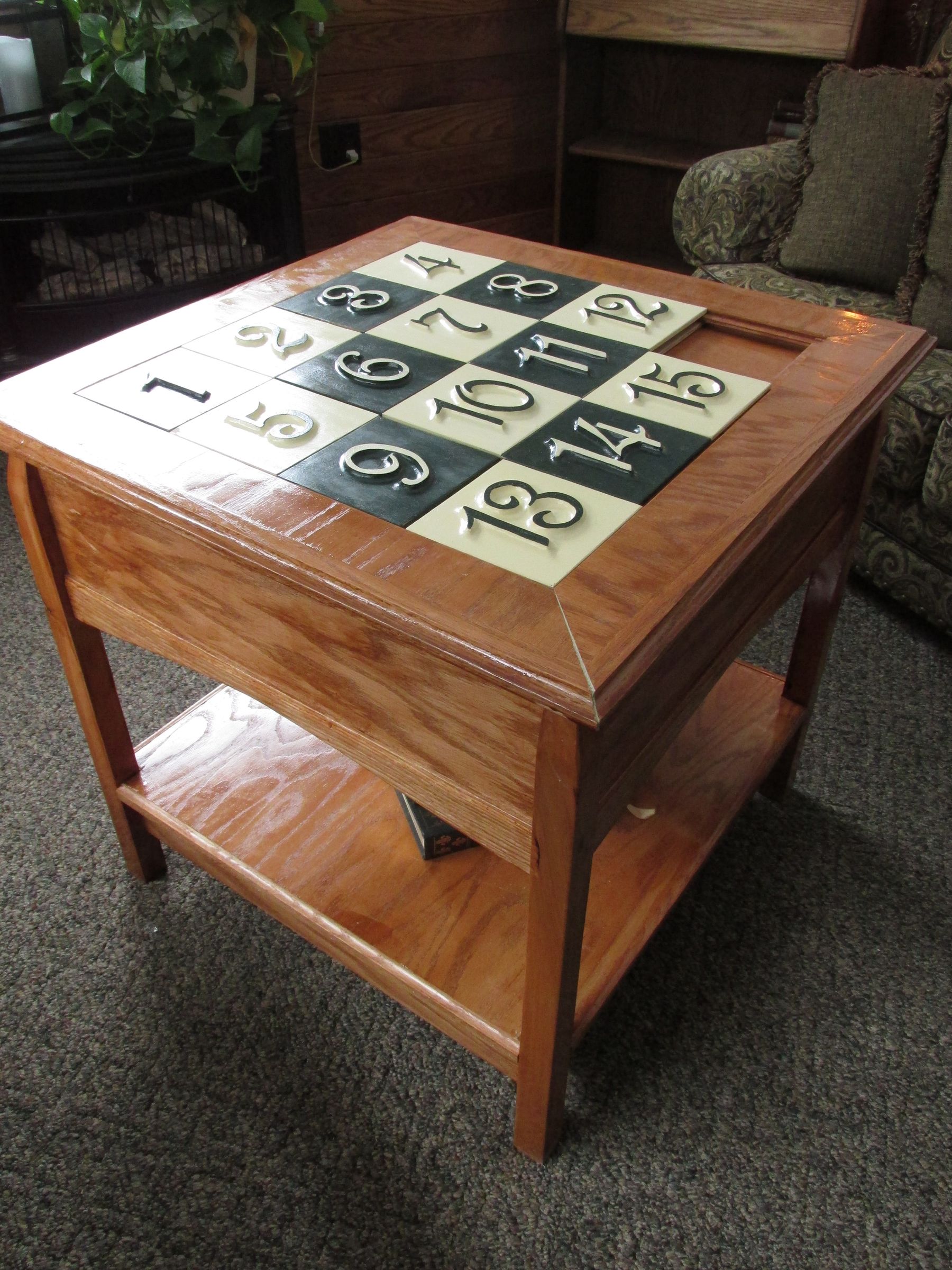 Sliding Puzzle Secret Compartment Table 23 Steps With Pictures Instructables