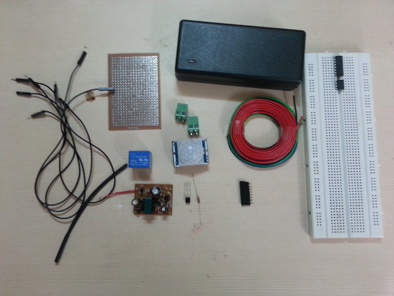 Simple Motion Sensor Light 5 Steps Circuit Diagram