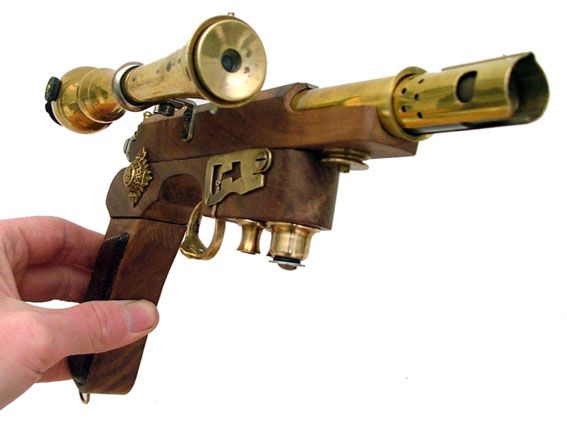 an airship admiral's sidearm. an elegant steampunk pistol. DIY Project DIY Project Image