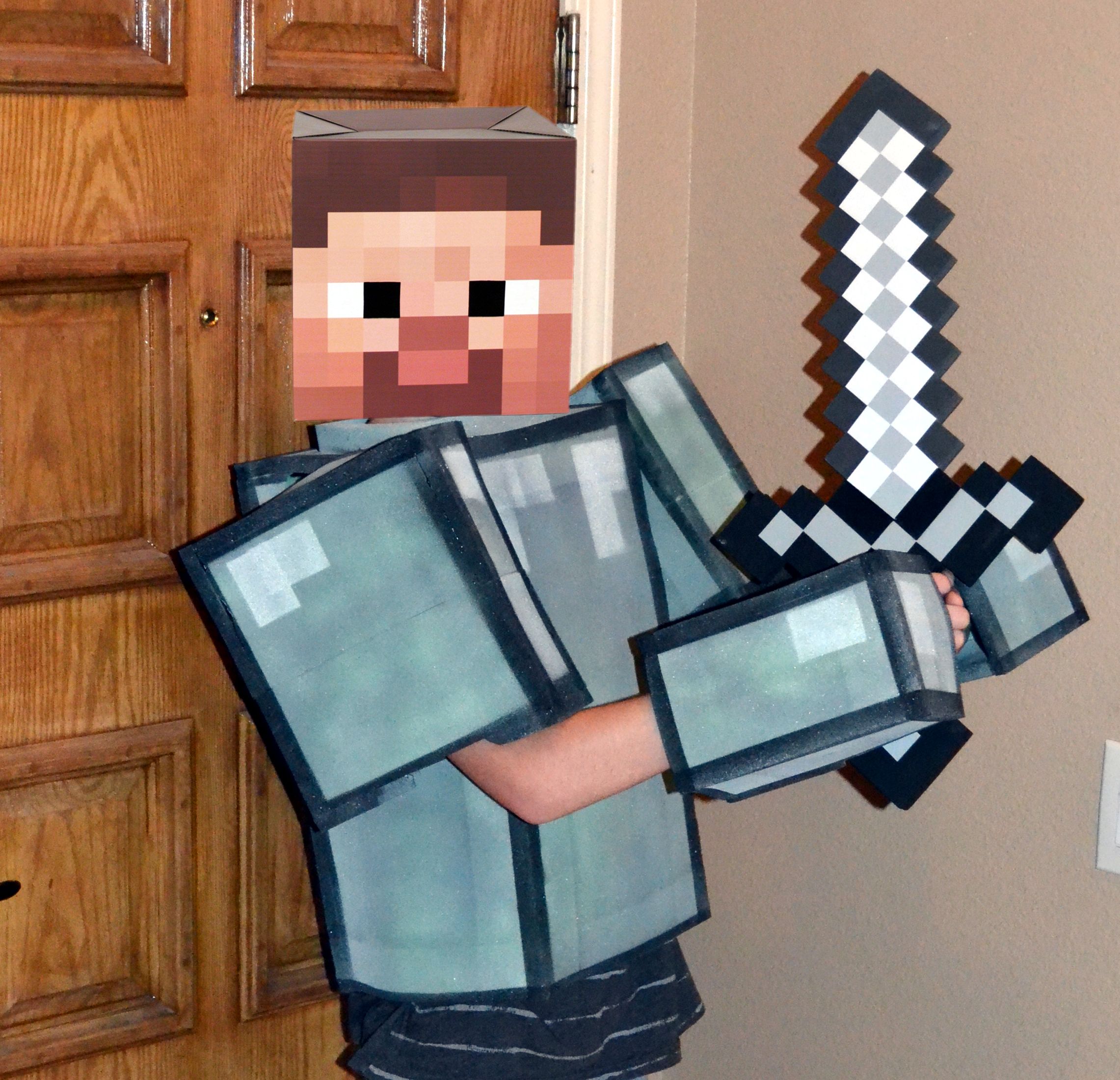 Easy No Sew Soft Foam Minecraft Armor 8 Steps With Pictures Instructables