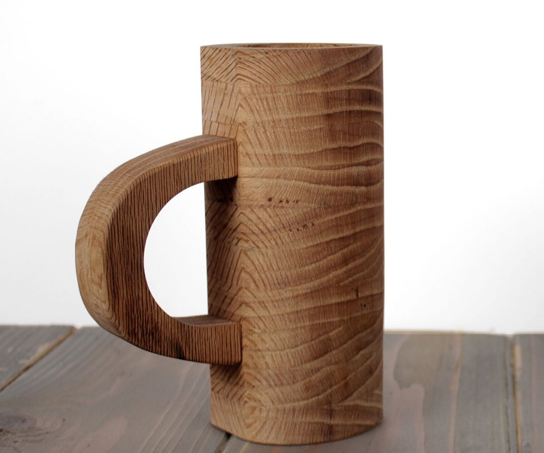 diy wooden beer mug no lathe 13