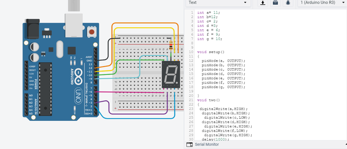 7 Segment Display Tinkercad 8852