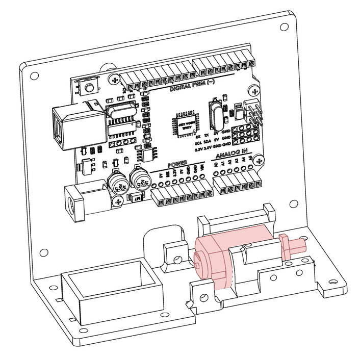 Slide the Motor Into the Base of the Chassis.