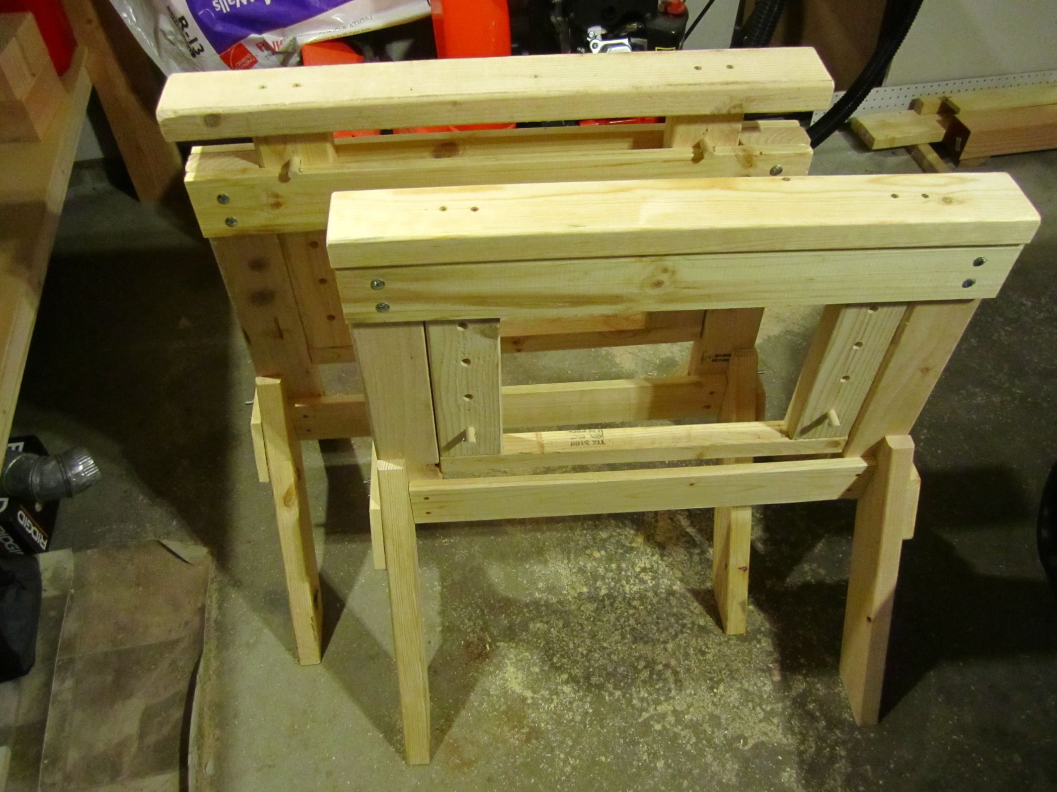 Perfect Sawhorses Adjustable and Knockdown Design 6 Steps (with