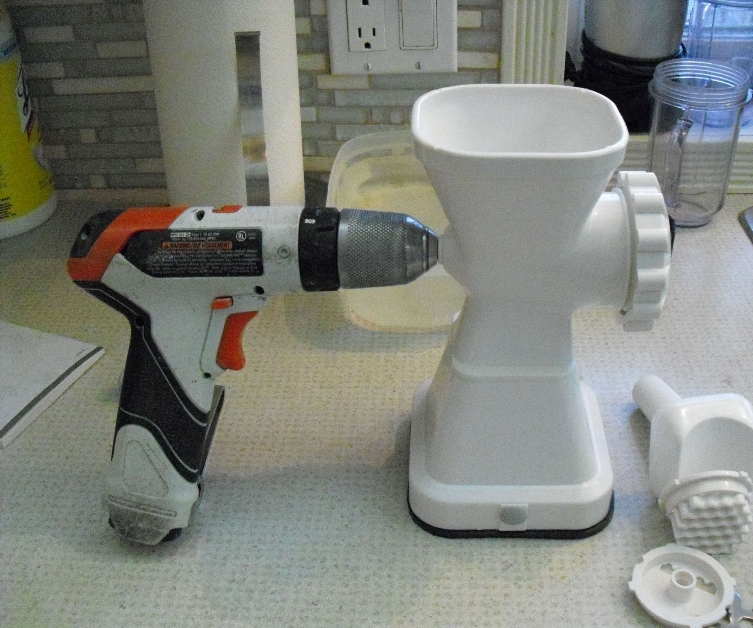 Drill Powered Meat Grinder
