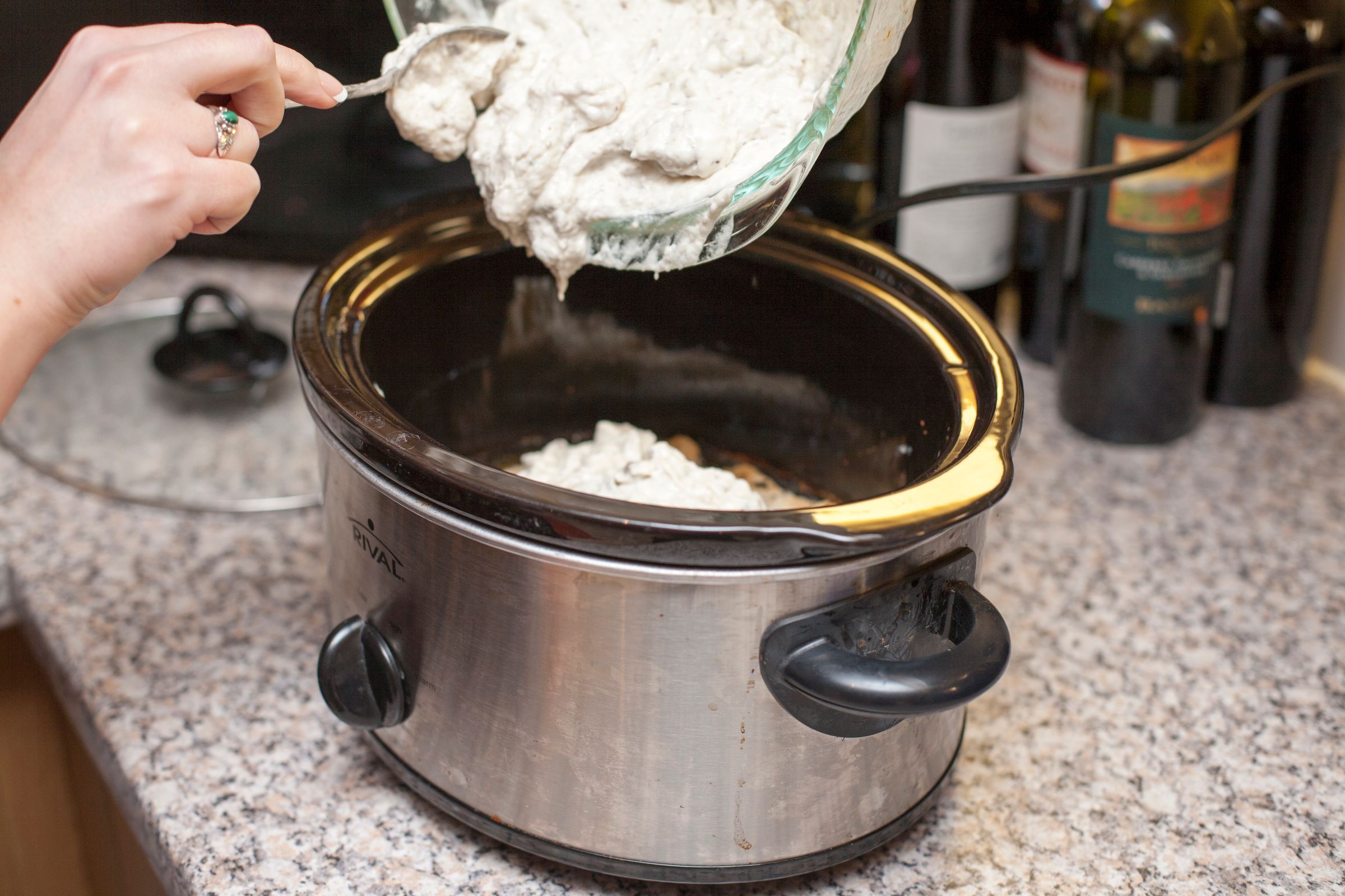 Creamy White Wine Crock Pot Chicken 6 Steps (with Pictures