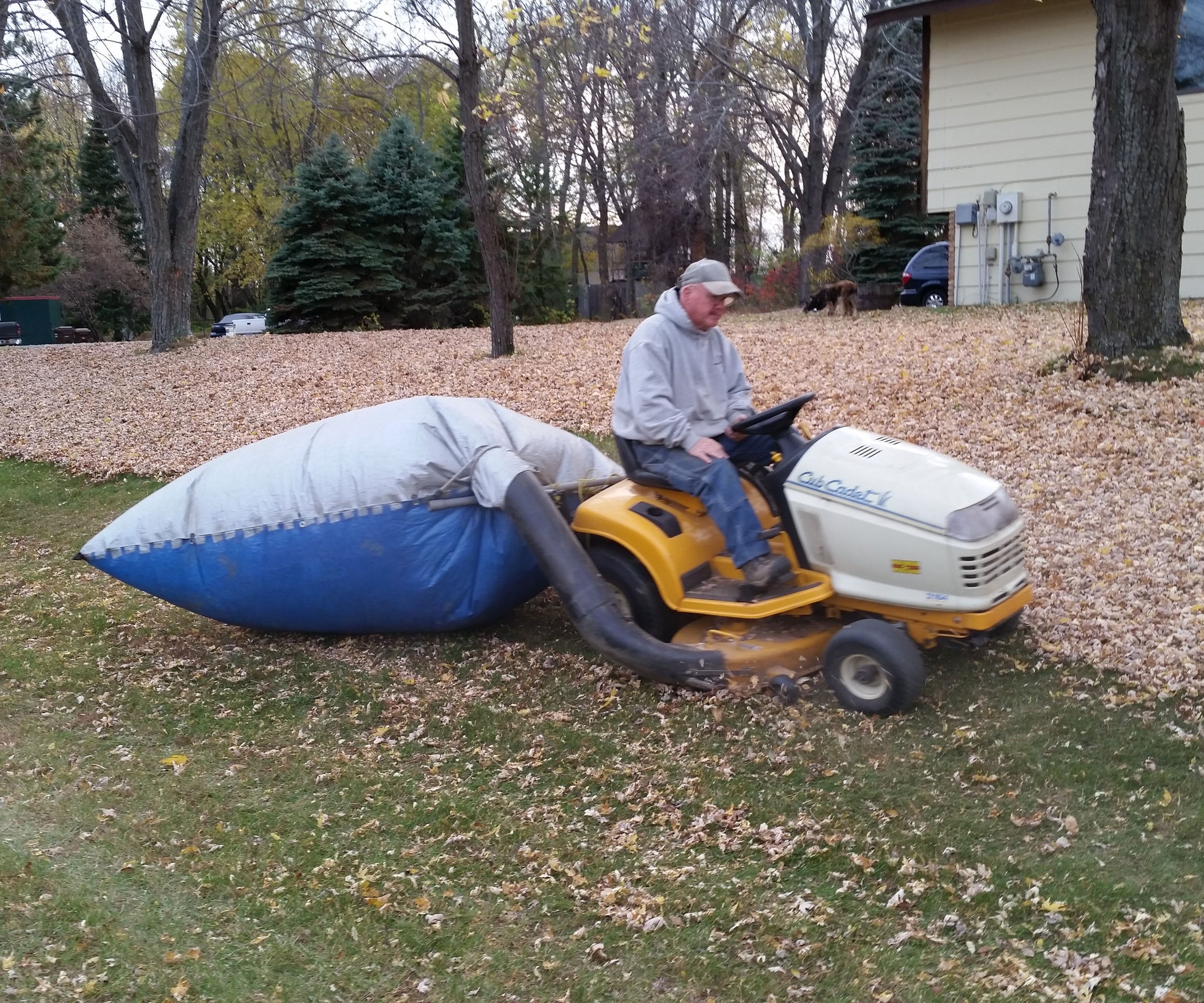 Tarp Leaf Bagging System : 5 Steps (with Pictures) - Instructables How To Keep Leaves From Blowing Out From Mower Deck