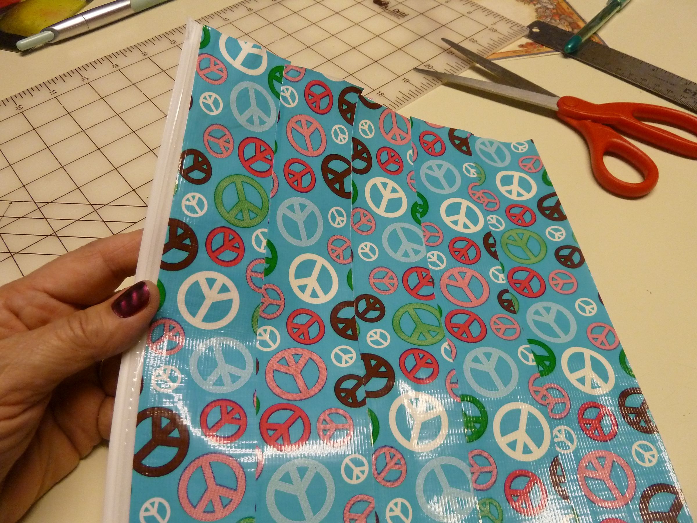 Duct Tape and Storage Bag Binder Pencil Pocket (with Pictures