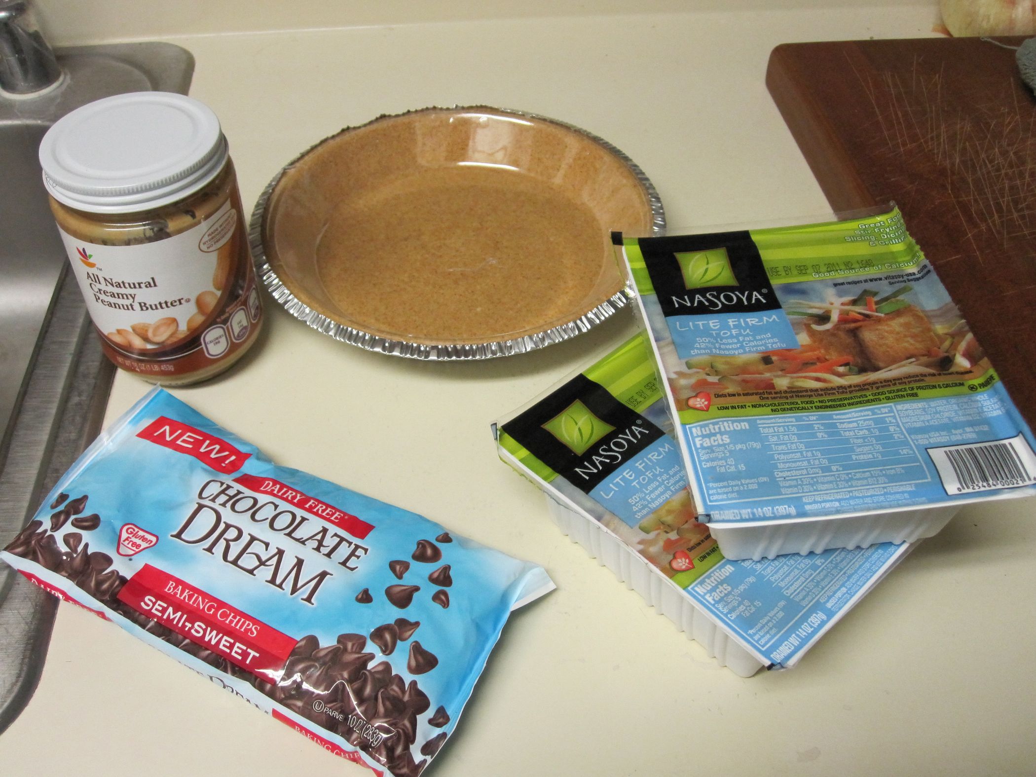 SIMPLE Vegan Tofu Chocolate PeanutButter Pie (for Your Crunchy GF) 5
