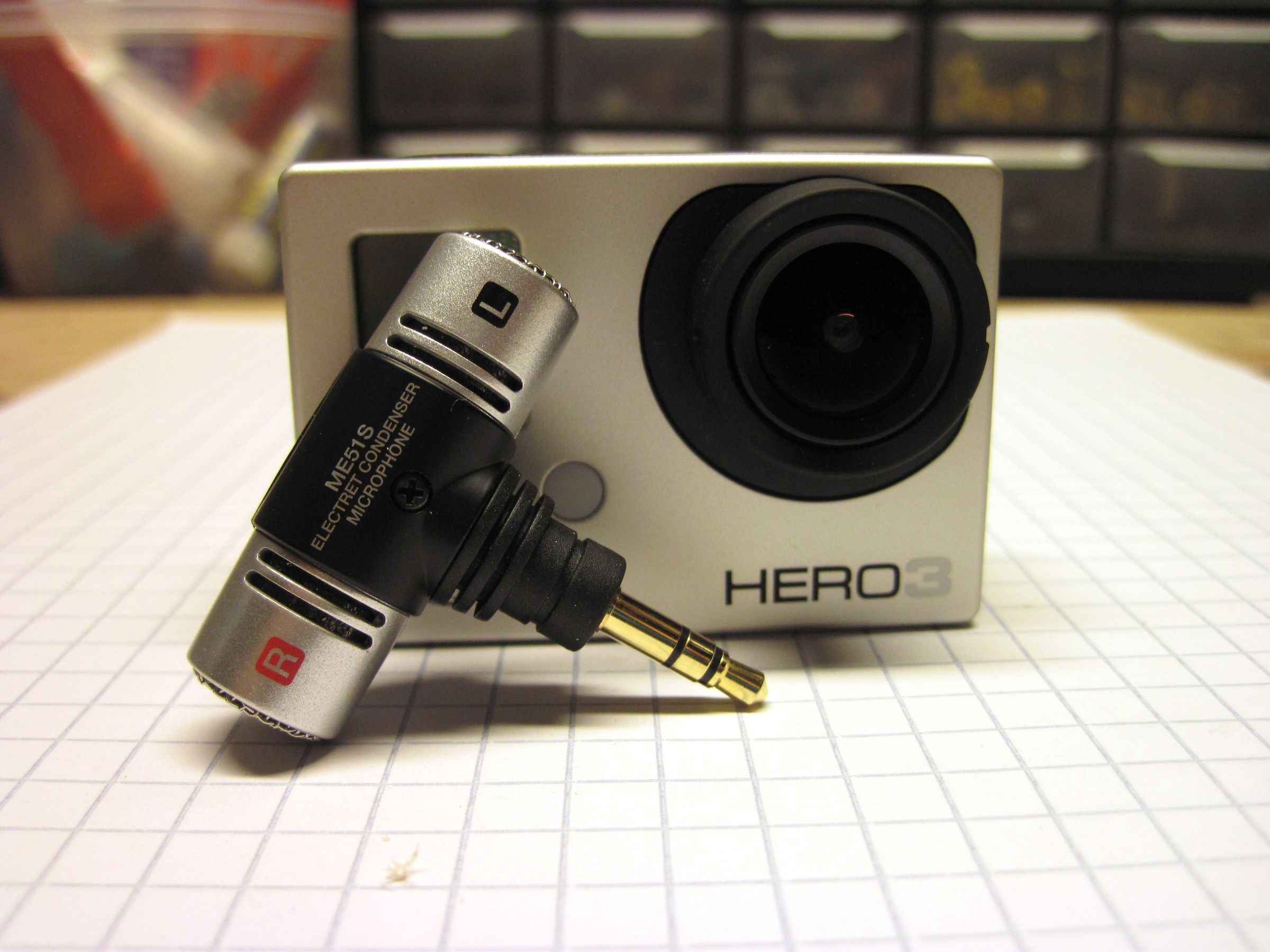 Make an External Microphone Mount for GoPro HERO3.