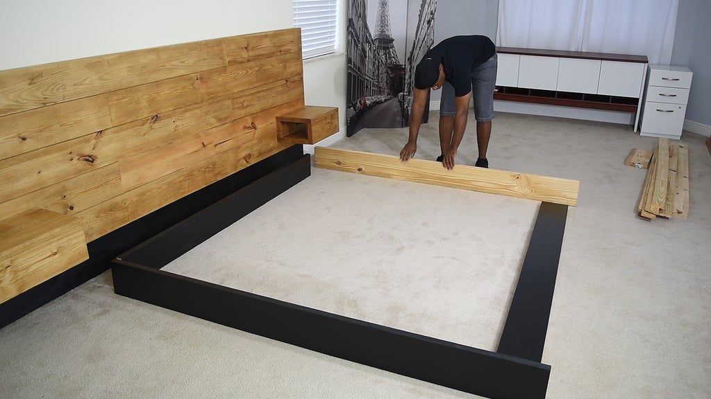 Diy Platform Bed With Floating Night Stands 7 Steps Pictures Instructables Diy Platform Bed With Floating Night, How To Build A Floating Bed Frame King
