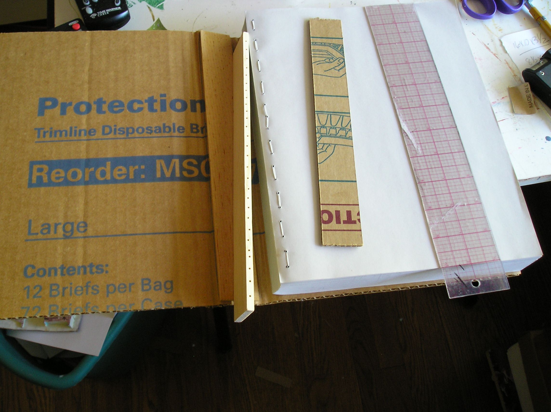 Binding the Whole Ream Cardboard Covered Sketchbook 12 Steps (with