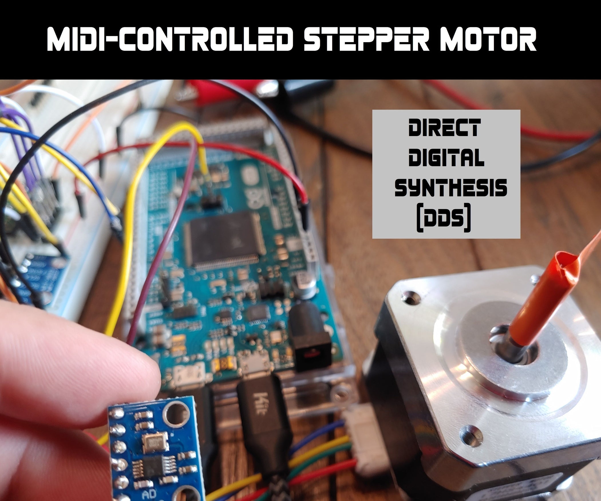 MIDIcontrolled Stepper Motor With a Direct Digital Synthesis (DDS) Chip 3 Steps Instructables