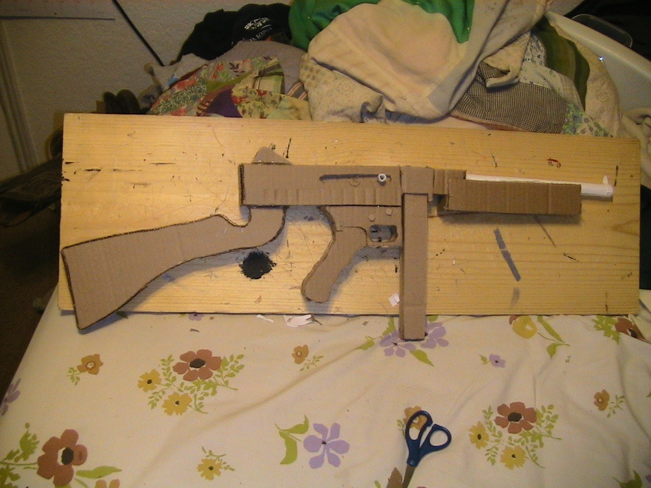 Cardboard M1 Thompson Machine Gun Instructables