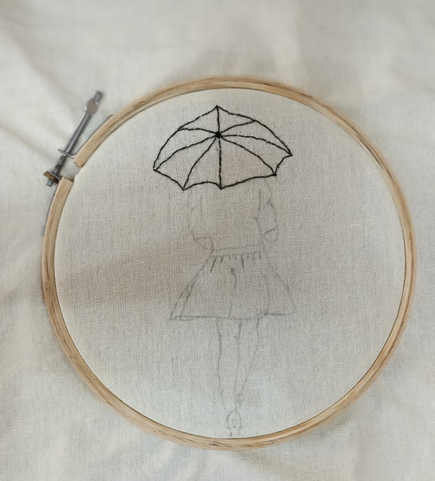 Start Outlining Using Back Stitch