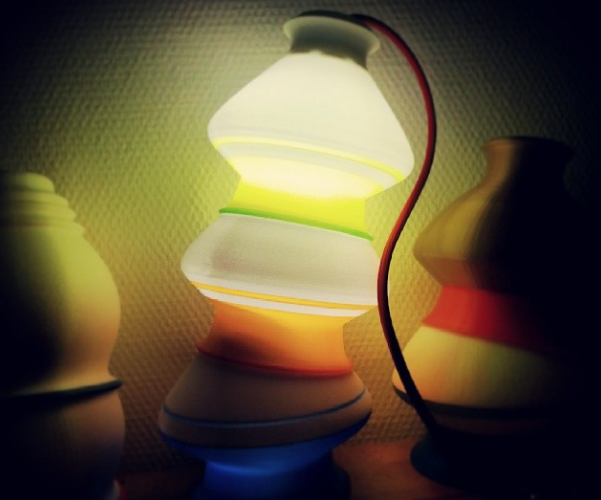 DIY guide for 3D printing / Brainstorming ideas and shapes for a light design. with step-by-step instructions