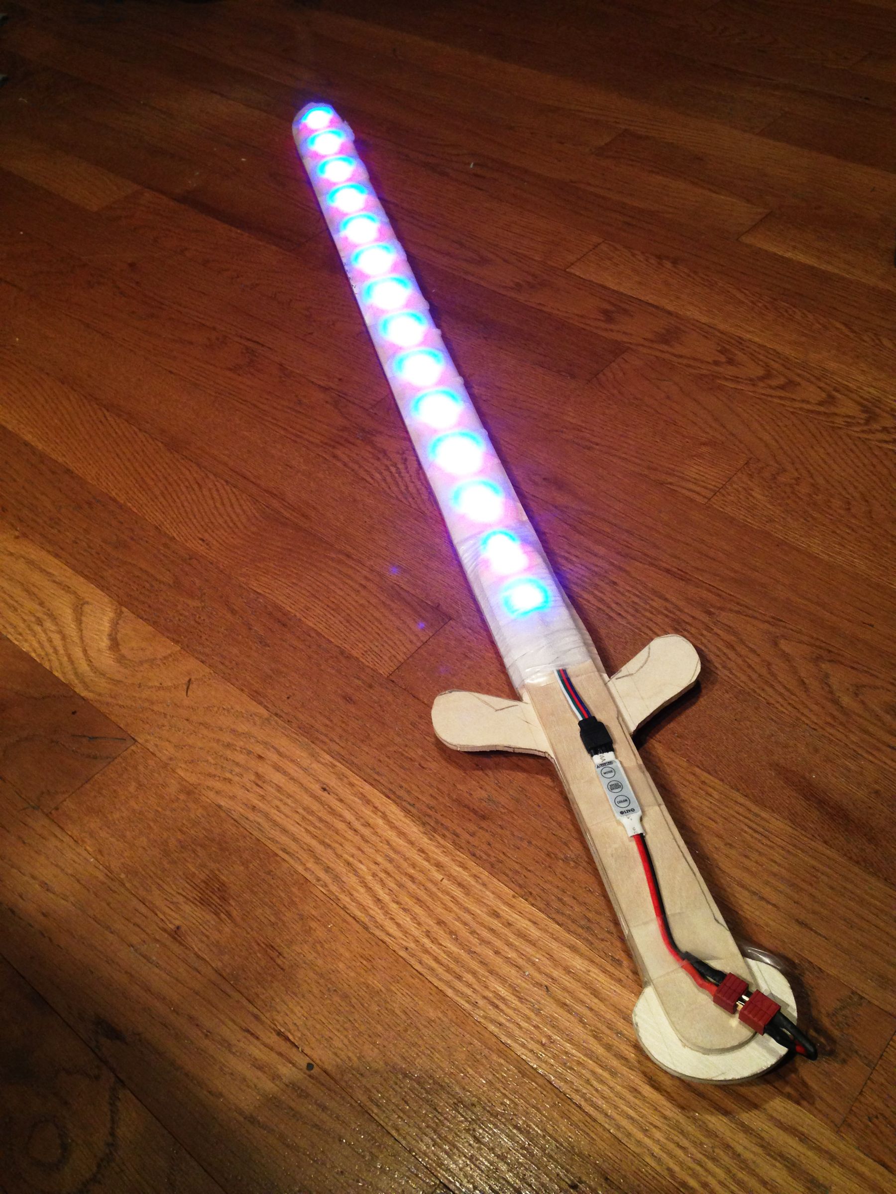 Multi Color Light Up Glowing Sword RGB LEDs for Painting With Light