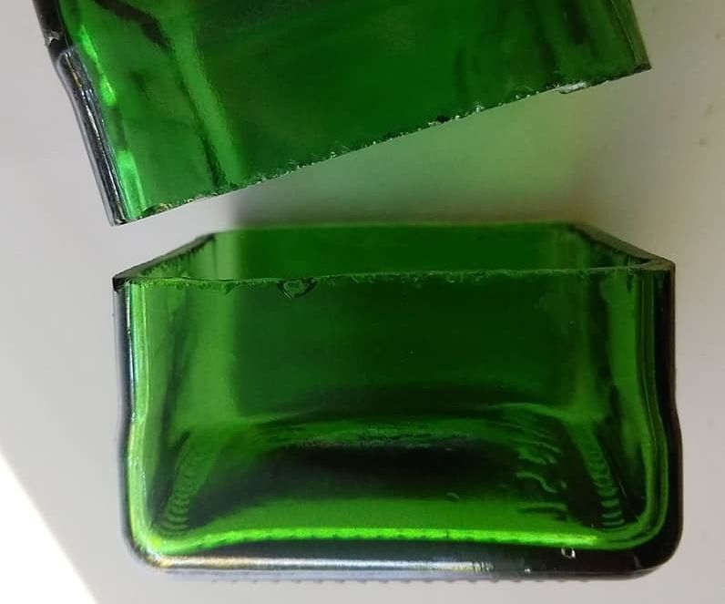 Wet Tile Saw to Cut Glass Bottles 