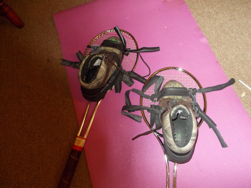Snow Shoes From 2 Tennis Rackets and Bicycle Inner Tubes - Instructables