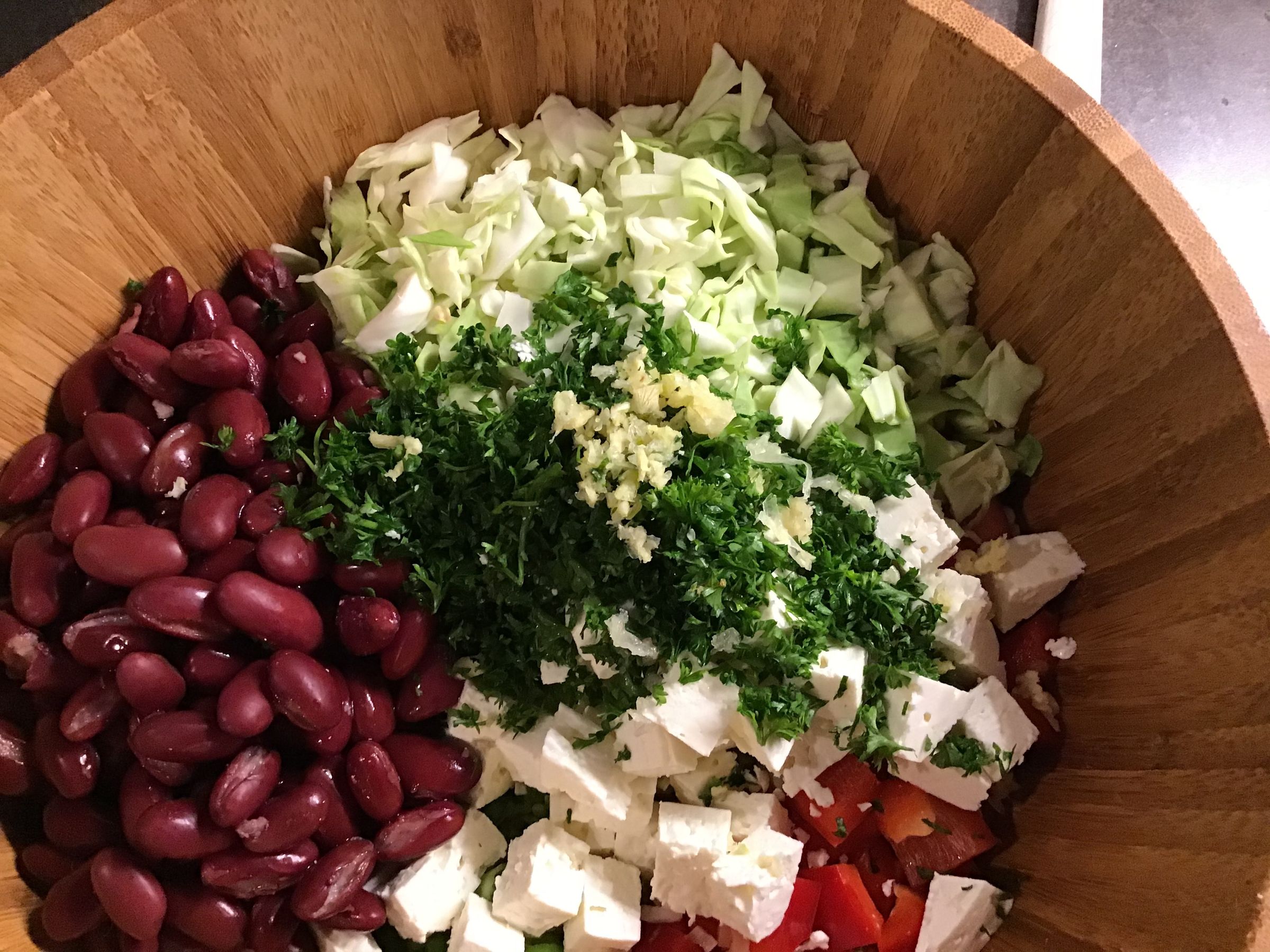 Red Bean Salad With Feta and Peppers 5 Steps (with Pictures