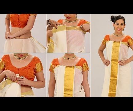 malayali saree style