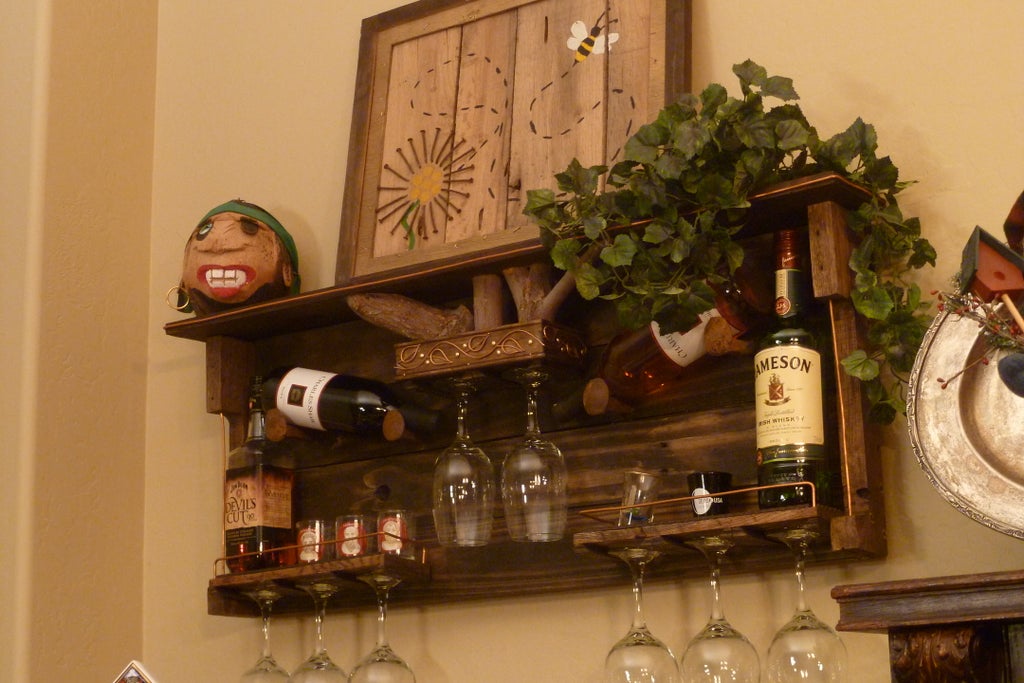 Pallet Wood Wine Rack And Liquor Shelf 8 Steps With Pictures Instructables - Diy Liquor Shelf Plans Pallet Wood Wine Rack And Liquor Shelf 8 Steps With Pictures Instructables - Diy Liquor Shelf Plans