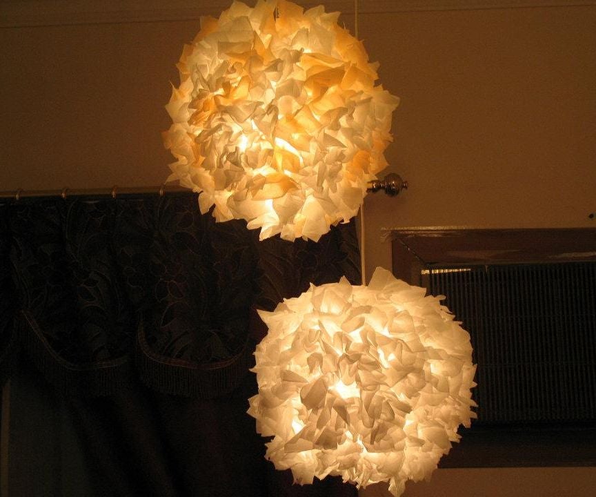 Tissue Paper Lamp 3 Steps Instructables Tissue Paper Lamp 3 Steps Instructables, Paper Light Fixtures