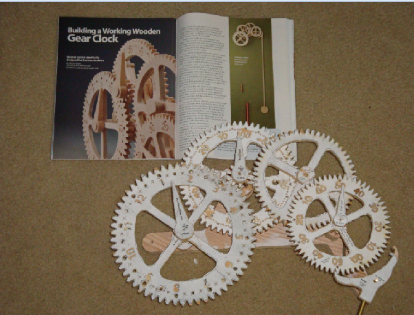 wooden gear clock DIY Project DIY Project Image