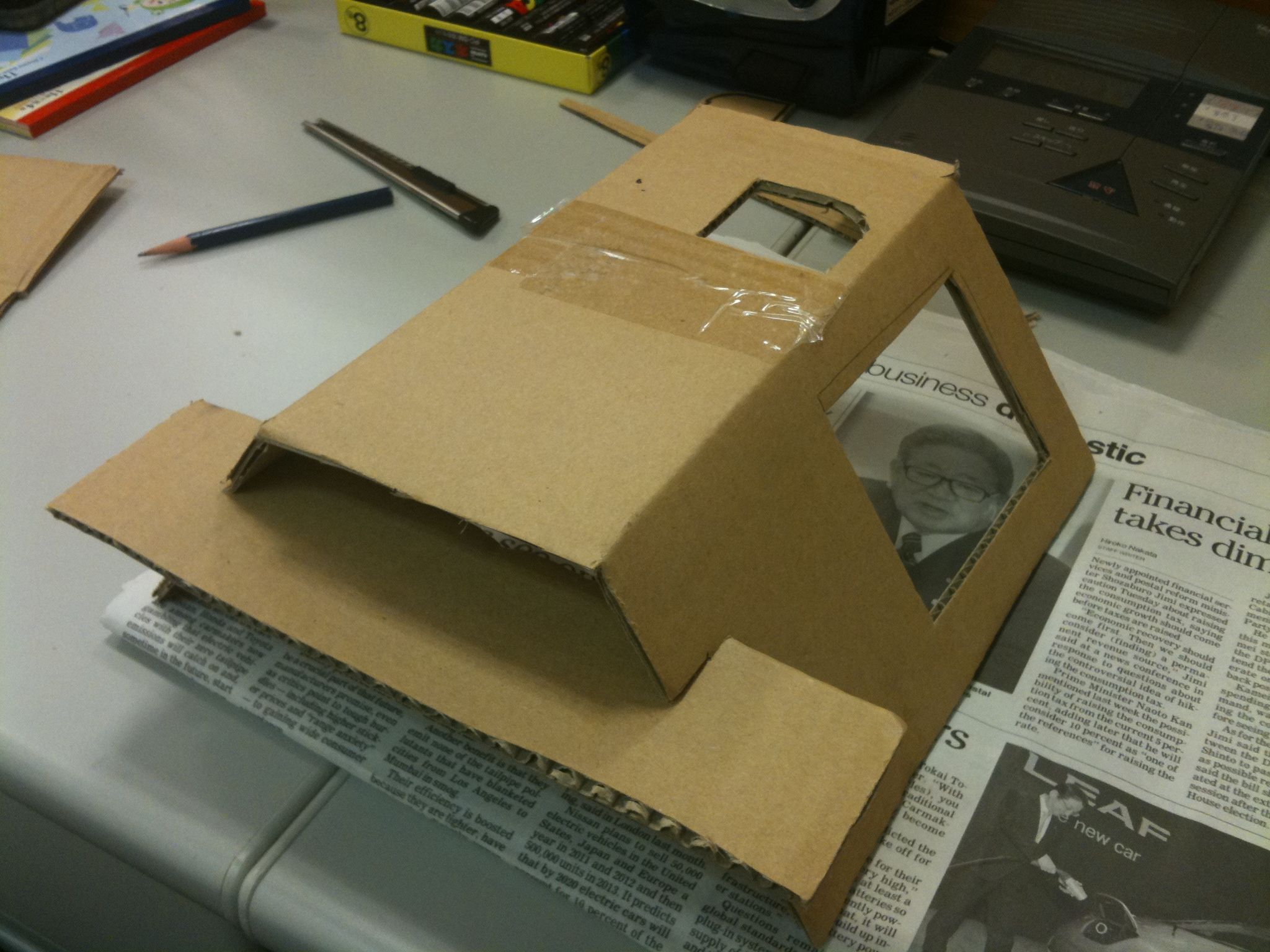 Cardboard IPhone 3Gs OCR (Optical Character Rcognition) Stand 6 Steps